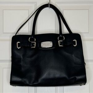 Michael Kors Hudson Leather Handbag Satchel Tote Top Handle Crossbody Strap